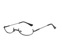 Limtula Lunettes demi-monture dorées lunettes demi-lune créatives à la mode sans lentille pour des styles uniques et des déclarations de mode lunettes de costume