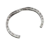 Limtula Manchette Runes Robuste en Acier Inoxydable pour Hommes, Styles européens, Manchette de personnalité, réglable