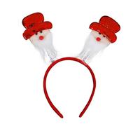 Limtula MerryChristmas Bandeau rouge avec nœud et bonhomme de neige Accessoires pour cheveux de vacances Fournitures de fête
