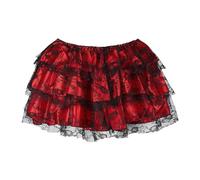 Limtula Mini-Jupe Courte Steampunk victoriens pour Femmes, Red XXL