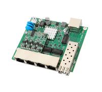 Limtula Module Ethernet Gigabit RJ45 à 6 Ports Peu encombrant, with POE A | Prend en la connexion par fibre optique avec des indicateurs LED pour la mise en réseau des caméras et le