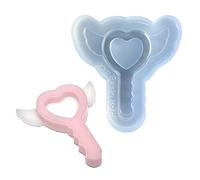 Limtula Moule en résine de silicone en forme de clé d'ange - Moule à secouer en résine époxy - Moule pour fabrication de bijoux
