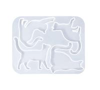 Limtula Moule en silicone 3D pour broche en forme de chat en résine époxy - Accessoire pour loisirs créatifs, pendentifs, bijoux, porte-clés, outils d'artisanat
