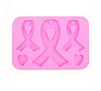 Limtula Nœud décoratif brillant brillant pour la sensibilisation au sida et au cancer en résine époxy en silicone pour porte-clés pour ValentineCraft
