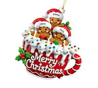 Limtula Ornements en acrylique à suspendre pour sapin de Noël et bonhomme de pain d'épice pour festival, maison de vacances, décoration de fête, décorations de Noël, ornement acrylique