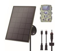 Limtula Panneau de caméra de Chasse extérieure étanche IP66 3W 5V, de Batterie de capacité 6000mAh, Protecteur de Circuit Intelligent, Panneau pour caméra de Chasse