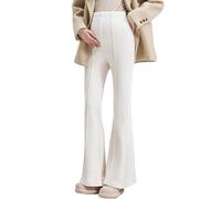 Limtula Pantalon décontracté de Grossesse doublé en, Cha Rice White M | Tissu en polyester hautement élastique, isolation thermique, usage quotidien pour l ' hiver, conception respirante