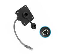 Limtula Passage Ethernet RJ45 CAT6 avec port monté sur panneau | Le couvercle attaché reste avec le port, l ' ouverture extérieure RJ45 couverte entre les connexions, l ' assemblage de
