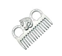 Limtula Peigne de toilettage en métal pour de crinière de | Accessoire de soin stable portatif, outil équin à dents polies, pièce de finition de journée d ' équitation