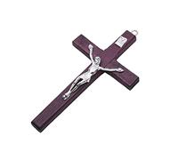 Limtula Pendentif croix en bois, breloque suspendue, ornement, artisanat de décoration pour la maison, église, prière, méditation, décor de croix en bois