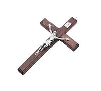 Limtula Pendentif croix en bois, breloque suspendue, ornement, artisanat de décoration pour la maison, église, prière, méditation, décor de croix en bois