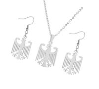 Limtula Pendentif et boucles d ' oreilles avec symbole d ' allemand, paire d ' accessoires de bijoux, ethnique patriotique, ensemble de bijoux résistant à l ' oxydation