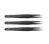 Limtula Pincettes antistatiques pour l ' Impression 3D, Straight Head | Ensemble de précision de 3 pièces pour gérer les petits supports, les restes de pièces et les débris de nettoyage
