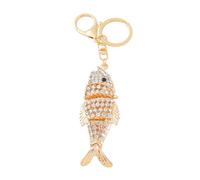 Limtula Porte-clés créature sous-marine polyvalent option cadeau Kirsite illustration avec détails en cristal éblouissants Porte-clés sur le thème marin, Poisson sectionnel, taille unique