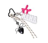 Limtula Porte-clés élégant en acrylique en forme de cœur en forme de chien - Accessoire décoratif léger pour clés, sacs et voiture - Porte-clés moderne pour étudiants, blanc, taille unique