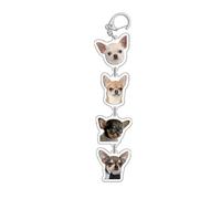 Limtula Porte-clés élégant en acrylique pour les amateurs d'animaux domestiques, porte-clés en forme d'animal fait à la main, 9. Chihuahua, 9.Chihuahua