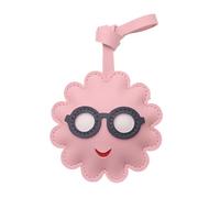 Limtula Porte-clés élégant en cuir orné de fleurs fait à la main - Taille compacte - Pour le transport quotidien - Porte-clés en cuir pour étudiants, C, taille unique