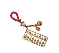 Limtula Porte-clés élégant en forme de boulier argenté pour ceux qui recherchent le succès et l'énergie positive, accessoire portable de décoration quotidienne, Boulier Swallo doré, taille unique