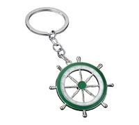 Limtula Porte-clés marin durable avec ancres fabriqué à partir de Kiriste dans des teintes bleu marine et blanches, Vert, Gold-color