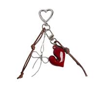 Limtula Porte-clés multifonction en forme de cœur - Ornement de sac - Texture en alliage - Parfait pour un usage quotidien et les voyages - Pendentif tendance, D, taille unique