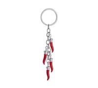 Limtula Porte-clés unique en forme de piment avec pendentif en forme de corne de piment - Accessoire durable en alliage, C, C