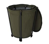 Limtula Poubelle de voyage en plein air, camping, seau de rangement rond, sac à ordures de jardin avec couvercle, seau rond