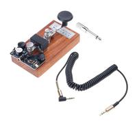 Limtula Pratique Manuelle du Code Morse avec Acier Inoxydable et lumière sonore | Tableau de Formation à Ondes Courtes K8, avec câble de 3.5mm, Manuel de Formation Code de Keyer