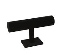 Limtula Présentoir de bijoux de montre de de type T, bandeau, épingle à cheveux, organisateur de coiffure, de rangement de bijoux, de en T, présentoir, Black velvet