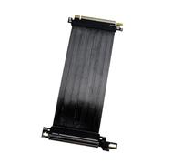 Limtula Rallonge PCIe 5.0 X16 Gen5 avec revêtement argenté - Fil plat de 0,9 mm - Angle droit - Compatible avec plusieurs normes - Feuilles d'aluminium blindées - Extension PCIe
