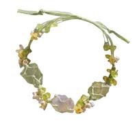 Limtula Raws Stone Filet d'énergie tissé à la main avec pierres précieuses blanches Accessoire tendance pour toutes les occasions, taille unique, Comme décrit