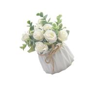 Limtula Roses artificielles avec Petit Vase, Fausses Fleurs, en Pot pour décoration intérieure de Bureau et, Ornement de en Pot