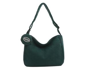 Limtula Sac à bandoulière multifonction en velours côtelé, sac à main unisexe tendance pour un rangement élégant, sac à bandoulière multifonction, vert foncé, One Size