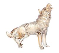Limtula Sculpture d'animal de collection en cristal - Figurine de loup hurlant - Statue de loup hurlant - Décoration en verre pour les amateurs d'art