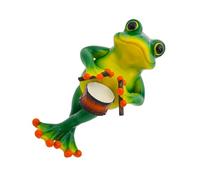 Limtula Sculptures de grenouille résistantes à la rouille pour jardins extérieurs en métal Décoration d'art de la fête des mères ou de la famille Durabilité Grenouilles en métal Art de cour