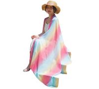 Limtula Scure De Danse Transparente 180x100cm Arc-en-ciel Couleur Voile Transparent Cuif Plage Enveloppe Pour Femmes Ventre En Mousseline