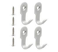 Limtula Set of 4 Sturdy Stainless Steel Hanging Hook Portable for Organizing Space in Bathrooms Kitchens Bedrooms and Offices Office Organizers Hook