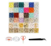 Limtula Soft Clay Beads Accessories Jewelry Crafting Set Clay Bead Set Creative Necklace Component Finding Friendship Bracelet Supplies