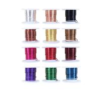 Limtula Sturdy Anodized Craft Wires 12 Gauge Multipurpose for Wrapping and Decoration 12 Color Craft Supplies Daily Use Colored Wire