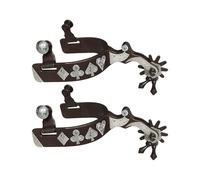 Limtula Styles Éperons en métal pour Cavaliers Utilisant de l ' Argent Allemand Embellis d ' éperons d ' équitation Occidentaux Traditionnels Cavaliers Antiques avec Accent argenté
