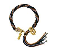 Limtula Tissé en coton robuste de tibétain, accessoire pour femmes en quête de chance et de protection dans des bijoux d ' anniversaire multicolores à la mode