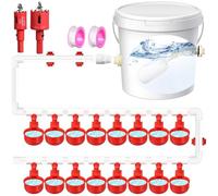 Limtula Unité d ' Eau Potable Moderne pour volaille, avec 16 conteneurs et Deux Commandes flottantes pour différents Oiseaux, approvisionnement en Eau pour Dinde