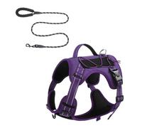 Limtula Vest Gilet Chien Leash Set Training Gite pour Courir Nager pour Le Harnais Gilet Réfléchissant Petits À Grands Chiens