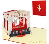Lin 17390 3D pop up de cartes avec enveloppes