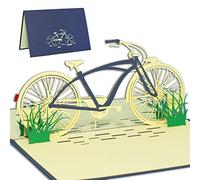 Lin Carte de vœux Pop Up 3D Motif Vélo bleu
