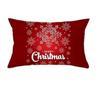 Lin Housse Coussin One Piece Les Housses De Canapé Blanc Rouge Housse Coussin Soie Taie d'oreiller Imprimé Flocons De Neige Linge Housses De Coussin 30x50 cm