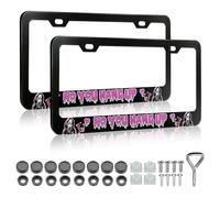 Lin Kang Lot de 2 Cadres de Plaque d'immatriculation Scream Ghost Skull Face No You Hang Up pour Femme - Lot de 2 Cadres de Plaque d'immatriculation en Aluminium avec vis de Fixation gratuites