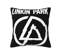 Lin-kin Rock Housse de coussin vintage avec motif hip-hop Parc Chester Singer Benning avec fermeture éclair invisible pour salon, chambre à coucher, canapé, chaise, 40,62 x 45,6 cm