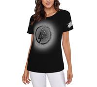 Lin-kin Rock *Park- Chester Singer Benning*ton T-shirt Classcal Femme Imprimé T-shirt Fantaisie Graphique Chemise Col Rond Manches Courtes T-shirt d'été, Parkway Drive-3, S