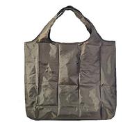 Lin’s Liliana grand sac pliable 43x66cm, sac de courses réutilisable, sac à main léger, séchage rapide, résistant à la déchirure pour les courses, les voyages, les sorties, marron foncé, 43x66cm