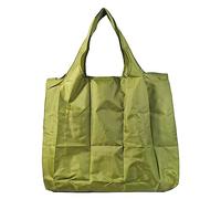 Lin’s Liliana grand sac pliable 43x66cm, sac de courses réutilisable, sac à main léger, séchage rapide, résistant à la déchirure pour les courses, les voyages, les excursions, vert, 43x66cm